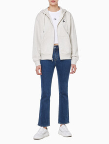 Buy 여성 모노그램 프렌치 태리 풀집업 후디 in color VANILLA HEATHER