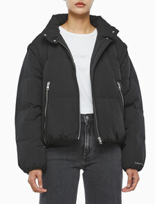 Buy 여성 다운 롱 지퍼 자켓 in color CK BLACK