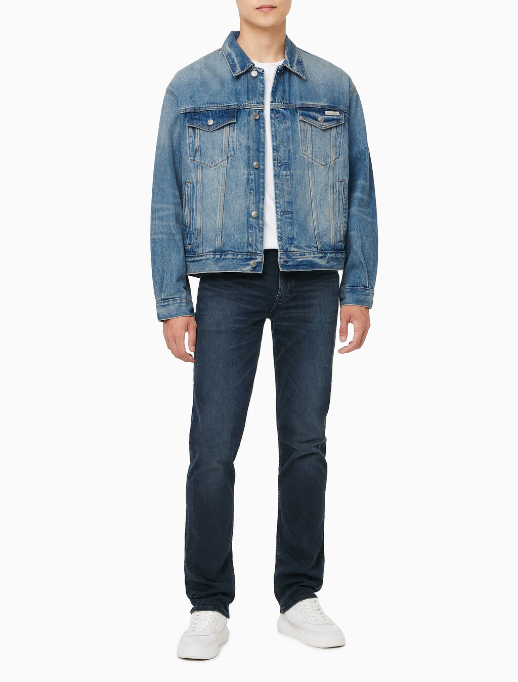 Buy 남성 90's 오로라 블루 데님 자켓 in color BLUE