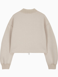 Buy 여성 오버사이즈 스쿠바 집 보머 자켓 in color FEATHER GRAY