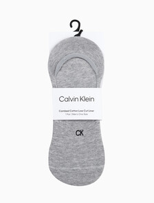 Buy 남성 콤드 코튼 로우컷 라이너 삭스 (화이트 1 PAIR) in color GREY HTR