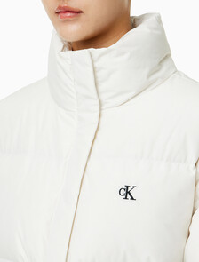 Buy 여성 숏랭스 스탠드 카라 푸퍼 다운 재킷 in color WHITE