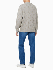 Buy 남성 릴렉스핏 AOP 캐시미어 가디건 in color KHAKI BEIGE