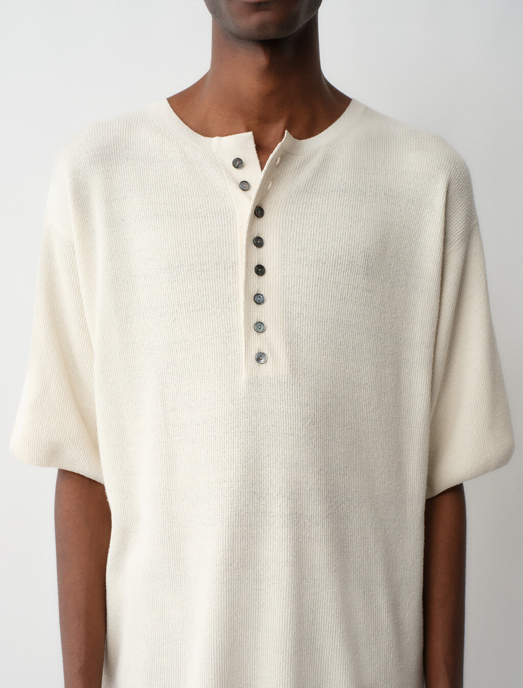 Buy CHRISTOPHER MENS KNIT TOP in color WHITE