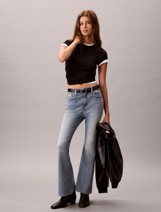 [37.5 Denim Technology] 여성 하이라이즈 플레어 데님