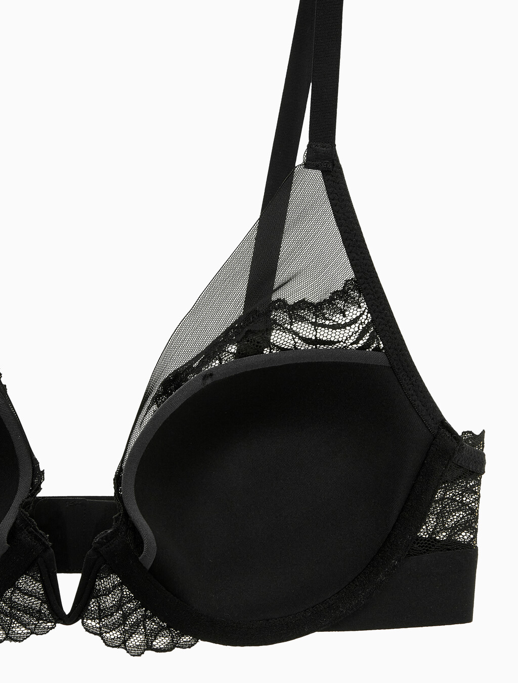 Buy 여성 CK 블랙 지오 레이스 AF 플런지 브라 in color BLACK