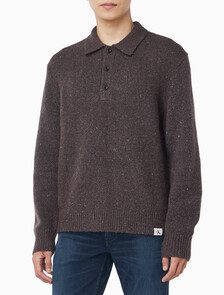 Buy 남성 넾 얀 폴로 스웨터 in color Brown Velvet Neps