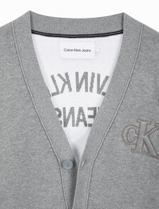 Buy 남성 바시티 가디건 스웨터 in color MID GREY HEATHER