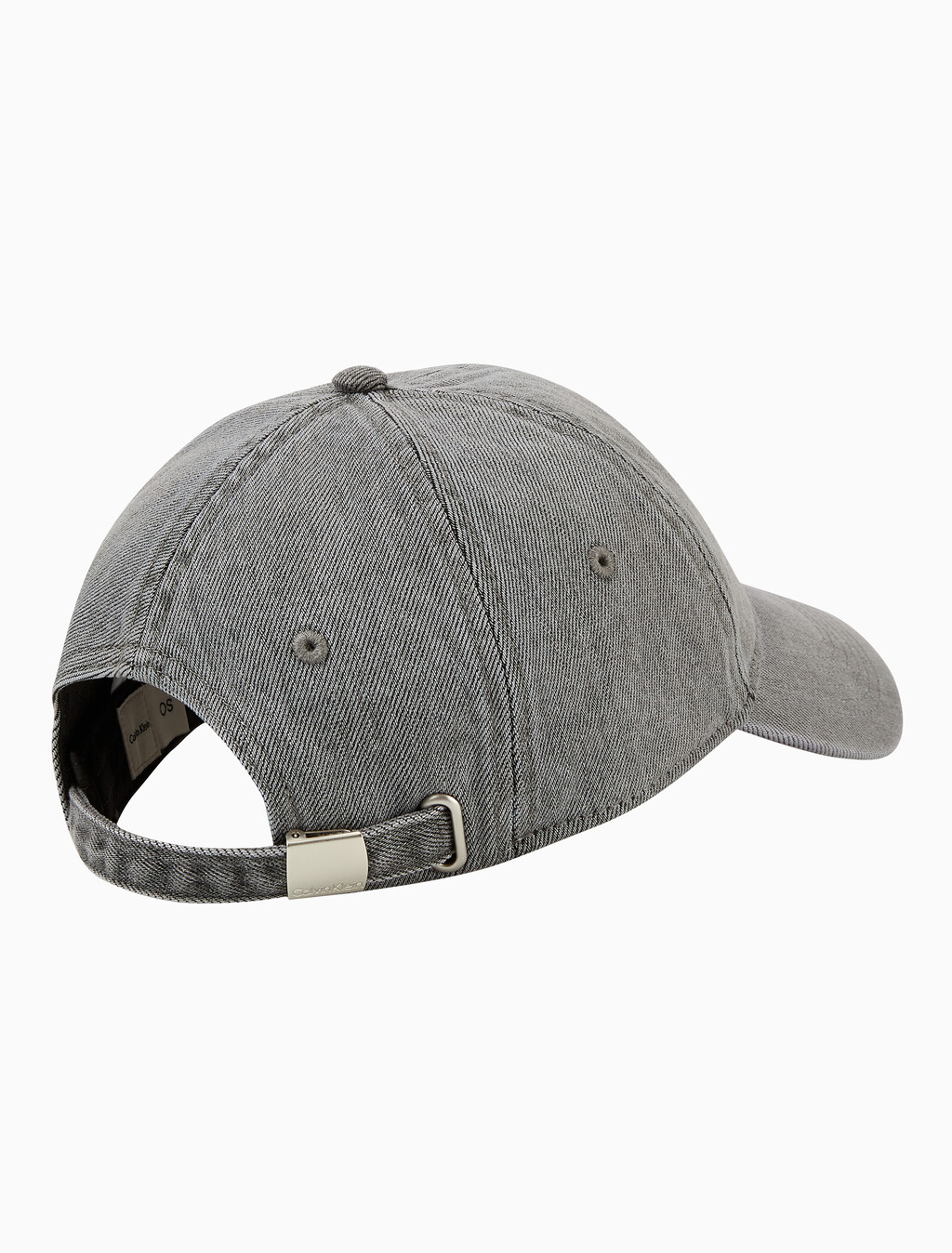 Buy 남녀공용 CKJ 모노그램 데님 엠브로이더리 볼캡 in color CHARCOAL