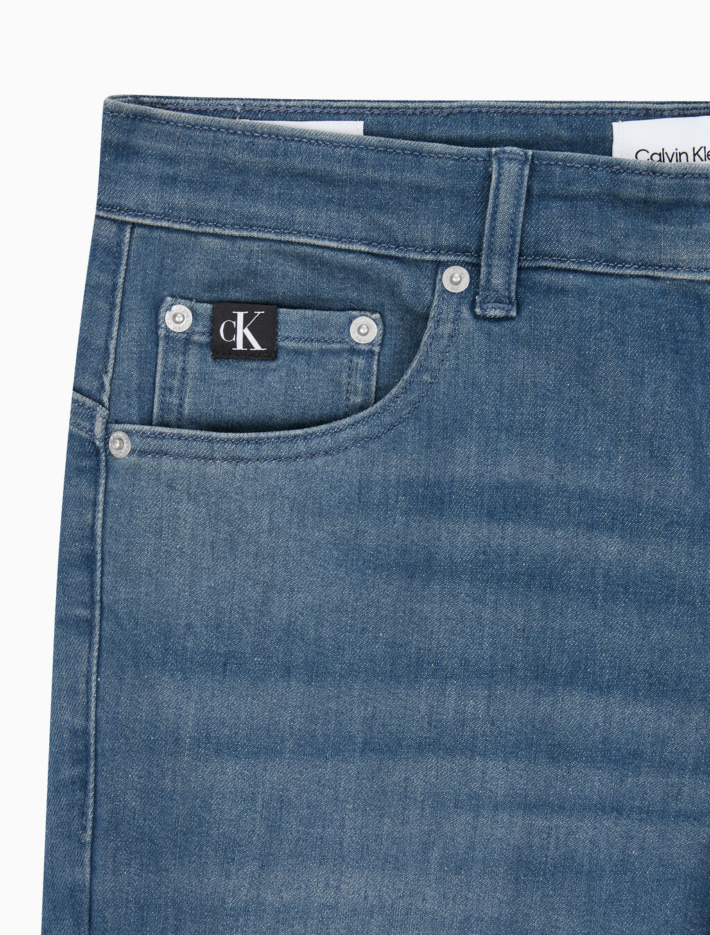 Buy 남성 바디핏 블루그레이 데님 in color GREY STEPPED RELEASE HEM