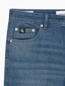 Buy 남성 바디핏 블루그레이 데님 in color GREY STEPPED RELEASE HEM