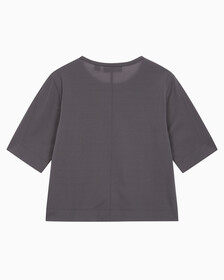 Buy 여성 박시 핏 에센셜 기능성 반팔 티셔츠 in color BLK AOP/BITTER