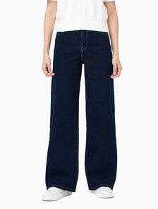 Buy 여성 와이드 린스 원시 데님 in color RINSE BLUE