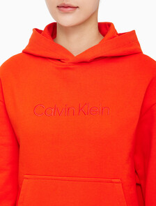 Buy 여성 릴렉스핏 스탠다드 로고 후디 in color BRONZED ORANGE