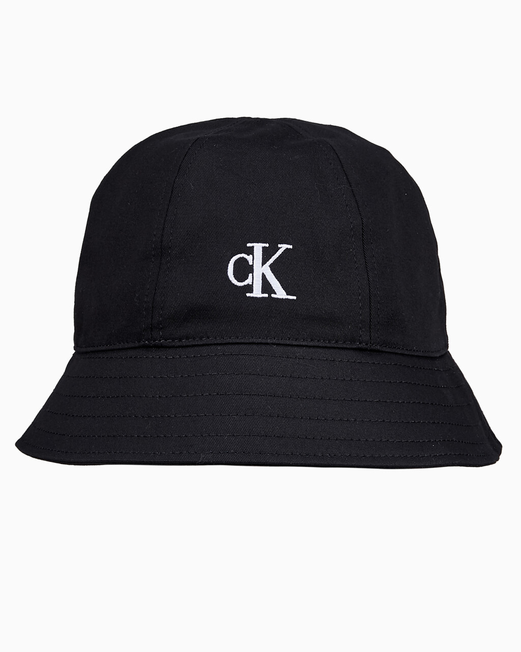 Buy 남녀공용 CK 엠브로이더리 로고 버킷햇 in color BLACK