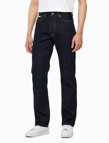 Buy 남성 스탠다드 스트레이트핏 다크블루 데님 in color CK RAW SELVEDGE