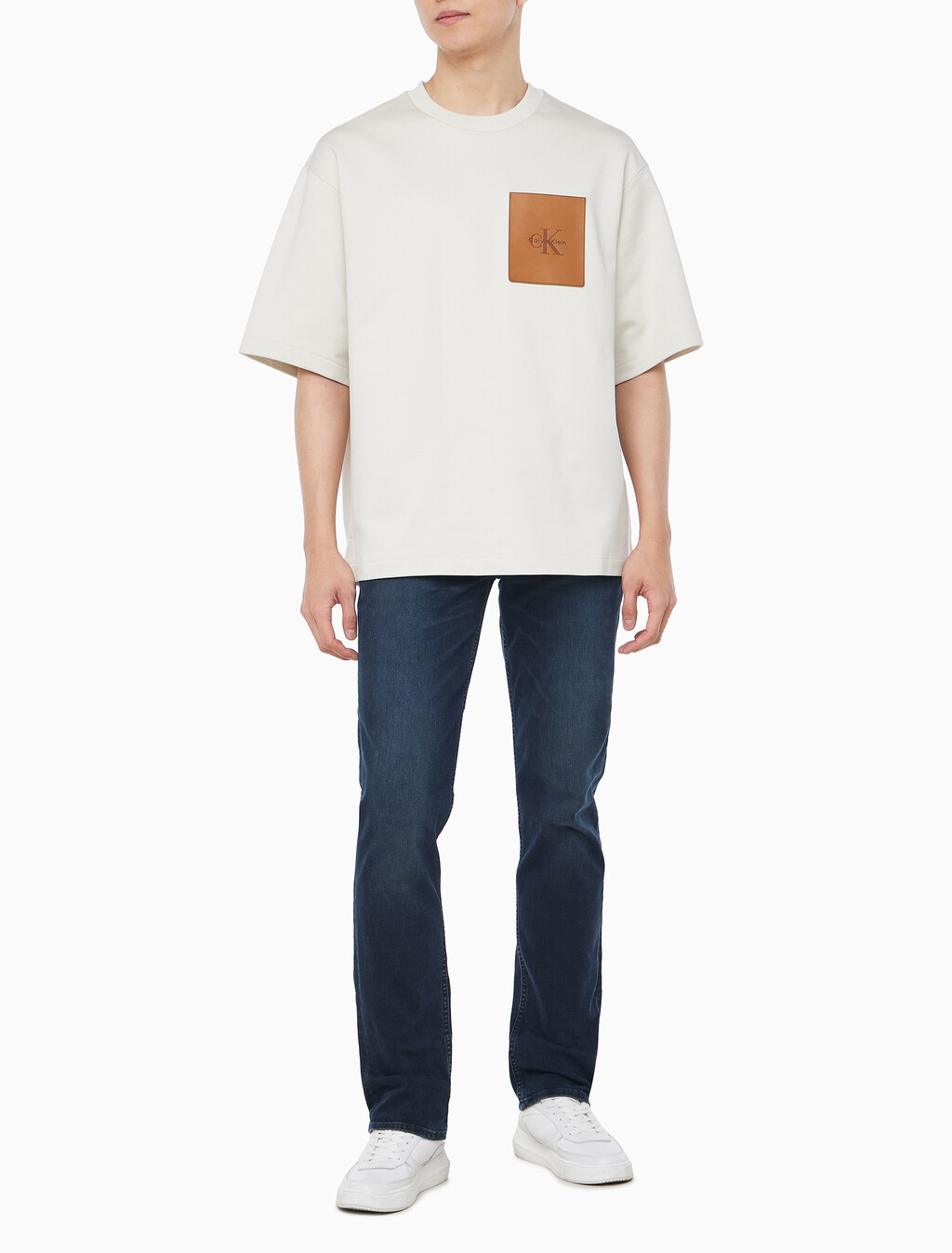 Buy 남성 오버핏 컴팩트 테리 반팔 티셔츠 in color SILVER BIRCH