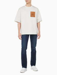 Buy 남성 오버핏 컴팩트 테리 반팔 티셔츠 in color SILVER BIRCH