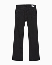 Buy 여성 하이라이즈 부츠핏 기모 블랙 데님 in color WASHED BLACK LOGO LACE