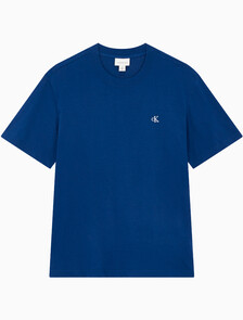 Buy 남성 이지핏 아카이브 로고 반팔 티셔츠 in color BLUE JEAN