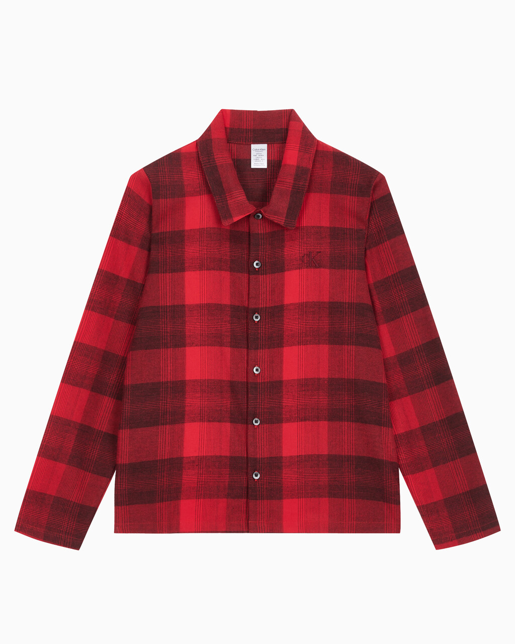 Buy 여성 플란넬 파자마 롱슬리브 탑 in color RED BLACK FLANNEL