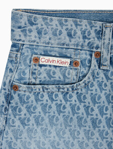 Buy 여성 90's 핏 3인치 프린트 데님 쇼츠 in color CK LIGHT PRINTED