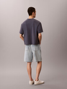 Buy 라이트 웨이트 에코쿨 90s 데님 쇼츠 in color Light Blue