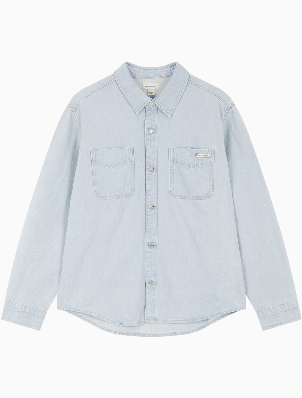 Buy 남성 오버핏 빈티지 라이트블루 데님 셔츠 in color GOLDENROD