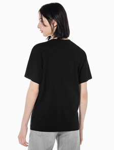 Buy 남녀공용 릴렉스핏 CK 로고 2PK 반팔 티셔츠 in color CK BLACK