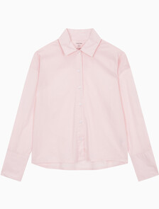 Buy 여성 포플린 슬립 롱슬리브 탑 in color Pink