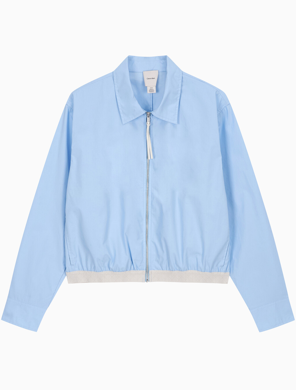 Buy 여성 로고 트림 크랍 셔츠 in color SKY BLUE