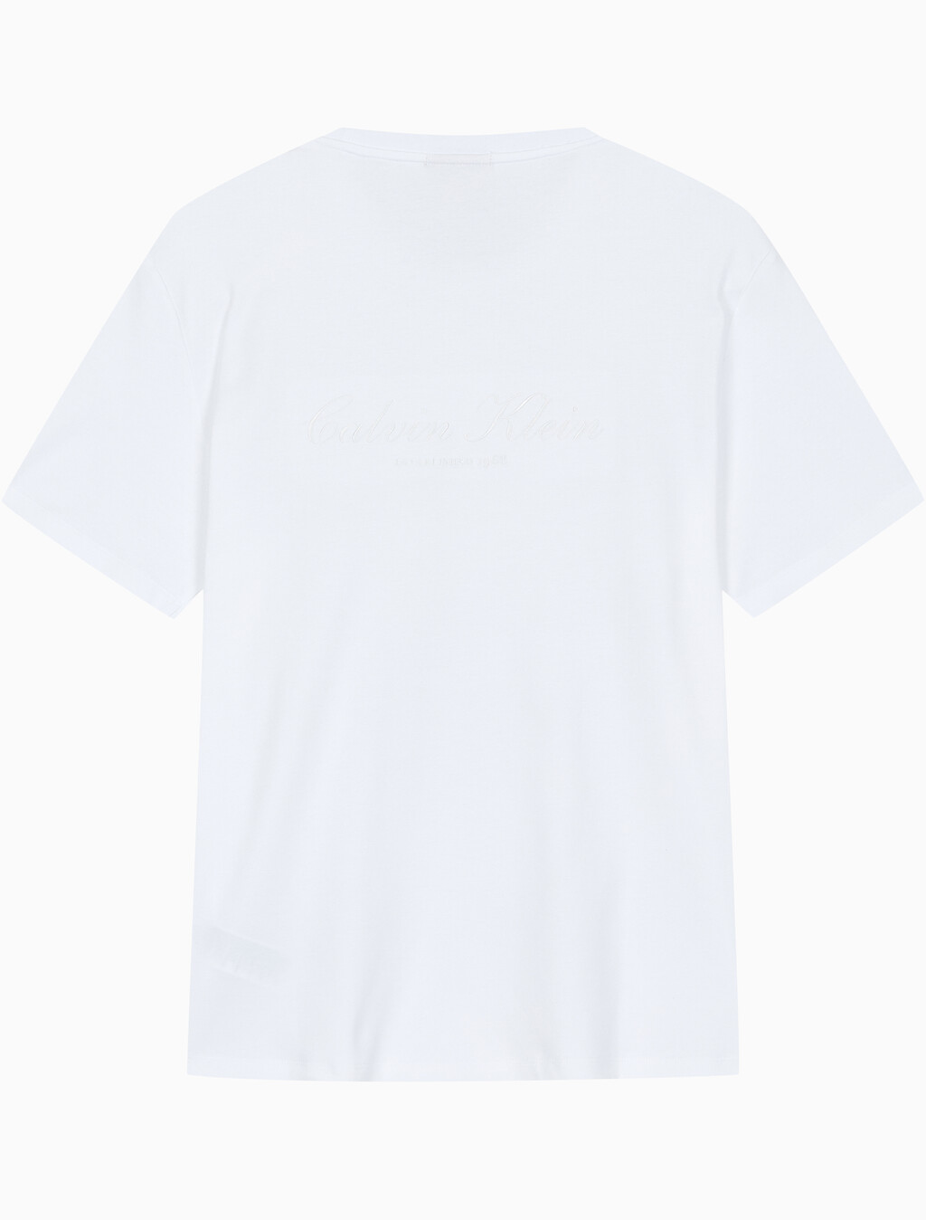 Buy 남성 슬림핏 리퀴드 인터록 클래식 그래픽 티 in color BRIGHT WHITE