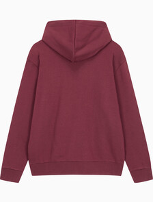 Buy 남성 롱슬리브 아카이브 플리스 후디 in color DEEP RED