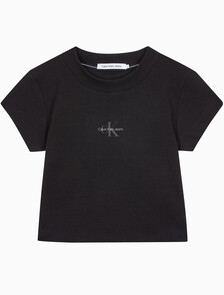 Buy 여성 모노그램 베이비 티셔츠  in color CK BLACK