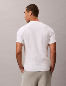 Buy 남성 코튼 스트레치 3PK 반팔 크루넥 in color WHITE