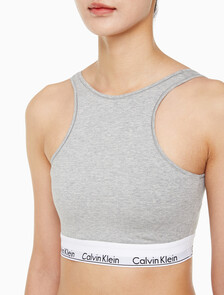 Buy 여성 모던코튼 AF 라이틀리 라인드 브라렛 in color GREY HEATHER