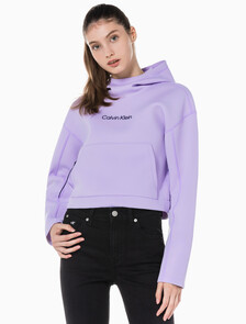 Buy 여성 릴렉스핏 크롭 후디 in color BRILLIANT WHITE