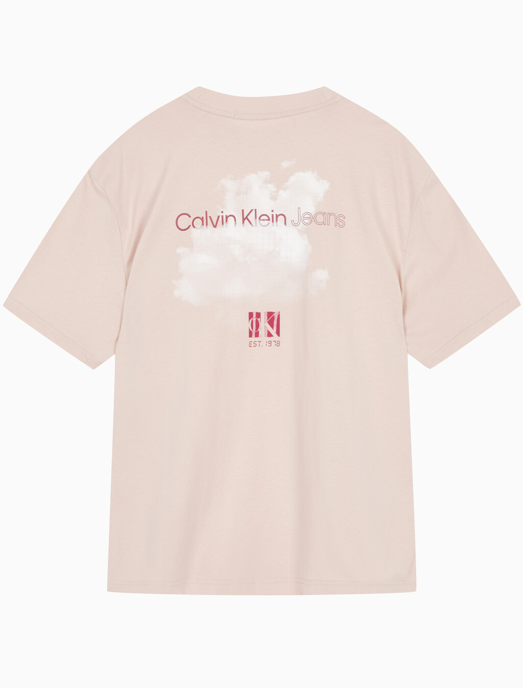 Buy 남녀공용 디퓨즈 그래픽 반팔 티셔츠 in color PINK