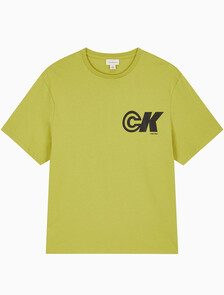 Buy 남성 이지핏 CK 스포츠 로고 그래픽 반팔 티셔츠 in color SPANISH LIME 