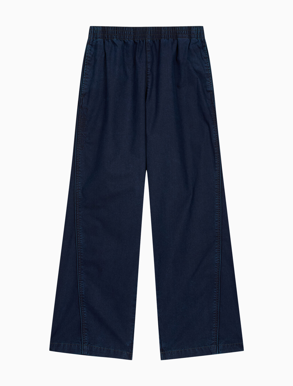 Buy 여성 데님 나일론 패러슈트 팬츠 in color Dark Blue