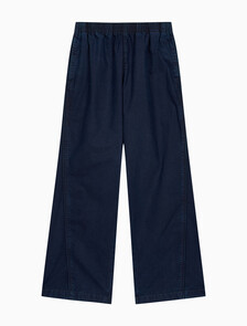 Buy 여성 데님 나일론 패러슈트 팬츠 in color Dark Blue