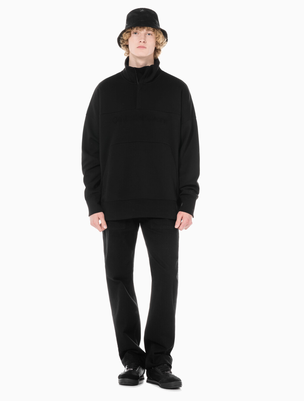 Buy 남성 90'S 스트레이트핏 워크웨어 블랙 데님 in color WASHED BLACK LOGO LACE