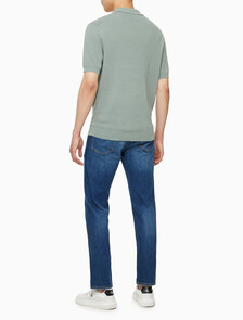Buy 남성 CK 로고 폴로 반팔 스웨터 in color KHAKI GREY