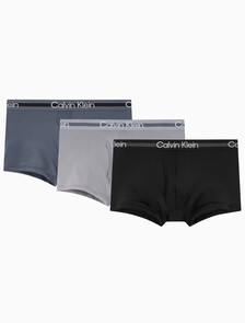 Buy 남성 브러시드 마이크로 로우 라이즈 트렁크 3PK in color BLACK/TURBULENCE/WOLF GREY