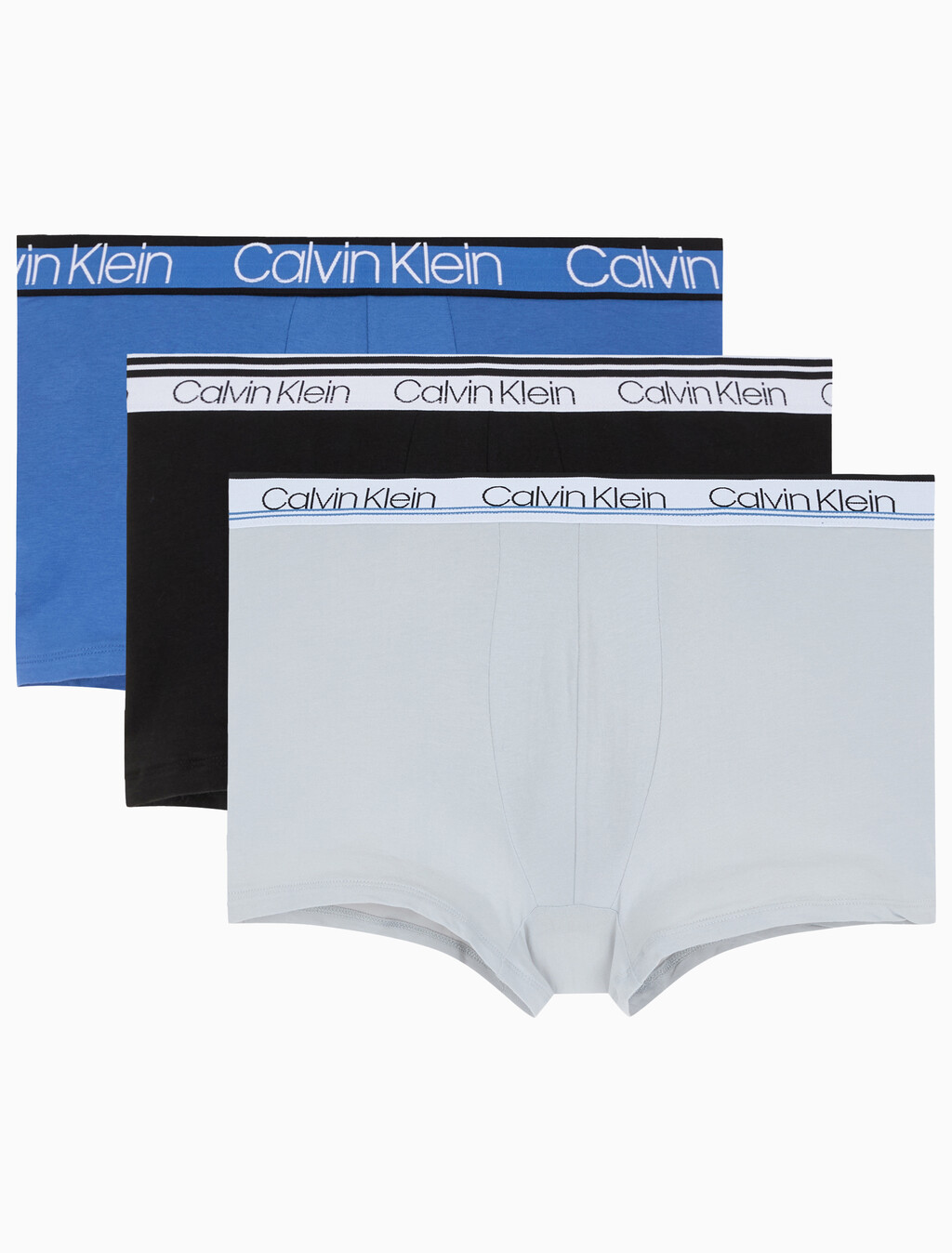 Buy 남성 WB 코튼 스트레치 버라이어티 팩 트렁크 3PK in color Black / Blue / Grey