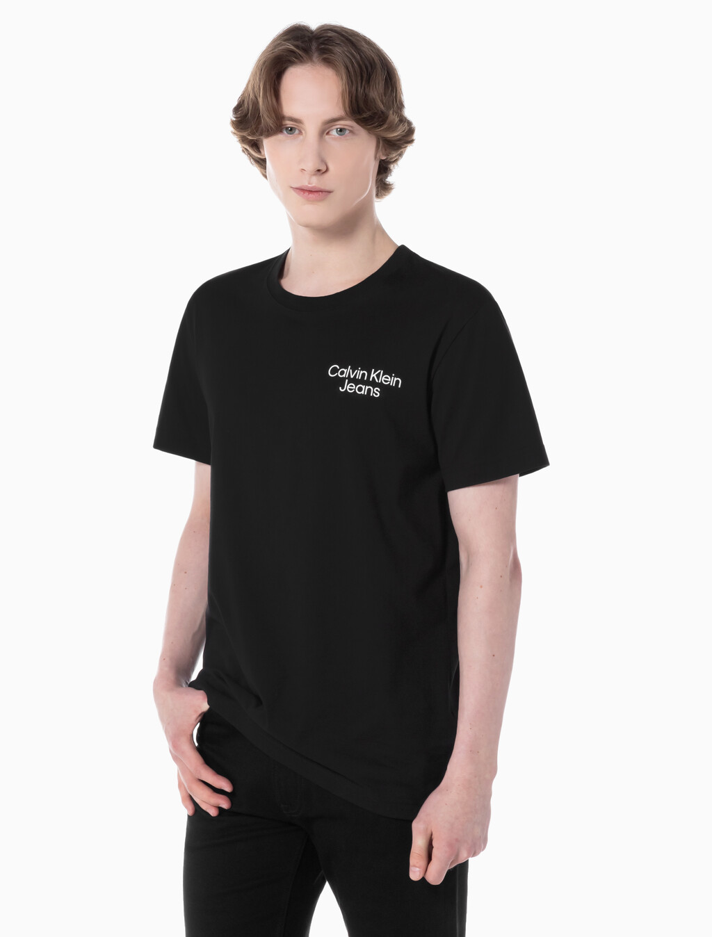 Buy 남성 이클립스 그래픽 반팔 티셔츠 in color CK BLACK