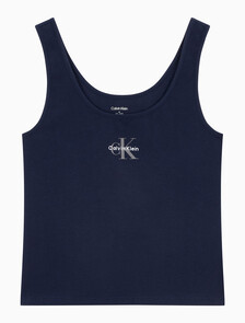 Buy 여성 코튼 스트레치 라운지 GX 탱크 in color Navy