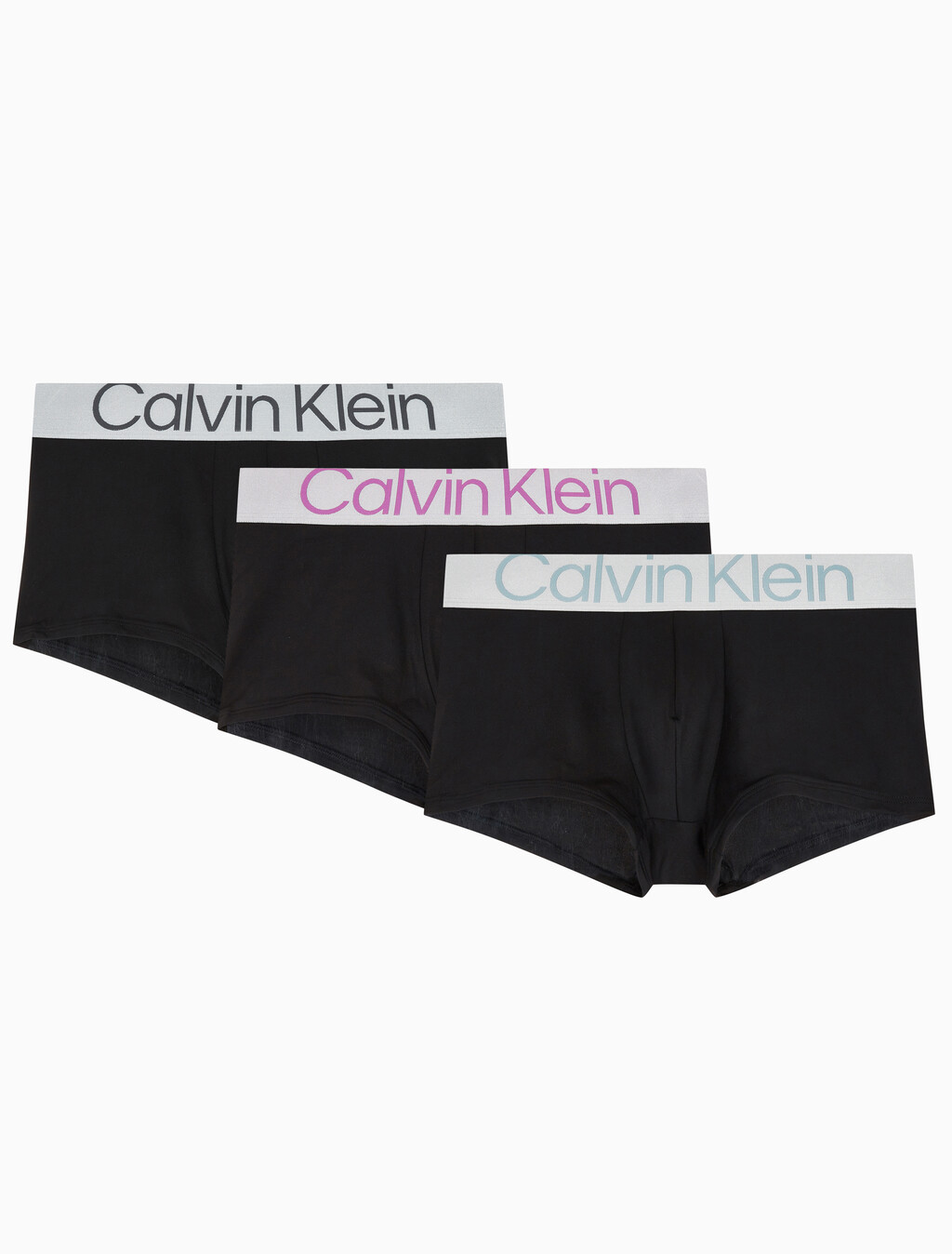 Buy 남성 CK 리컨시더드 스틸 마이크로 로우라이즈 드로즈 3PK in color BLACK