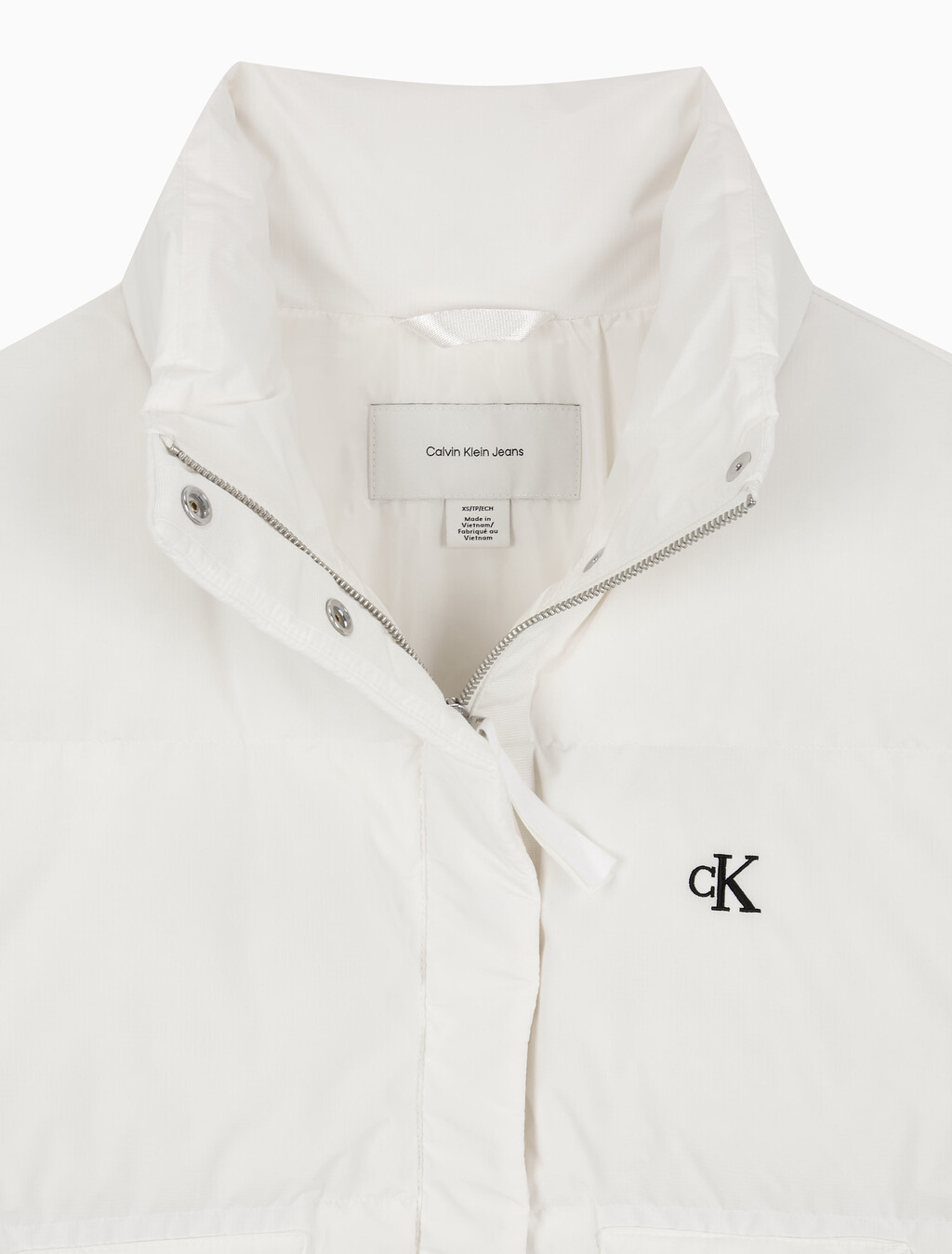 Buy 여성 숏 렝스 스탠드 카라 푸퍼 in color Ivory