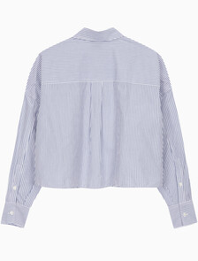 Buy 여성 크롭 패션 셔츠 in color SKY BLUE